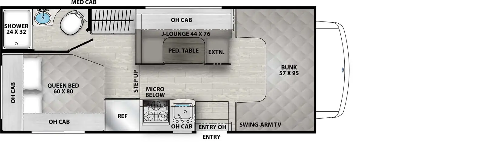 21QSS - Ford 350 Floorplan Image